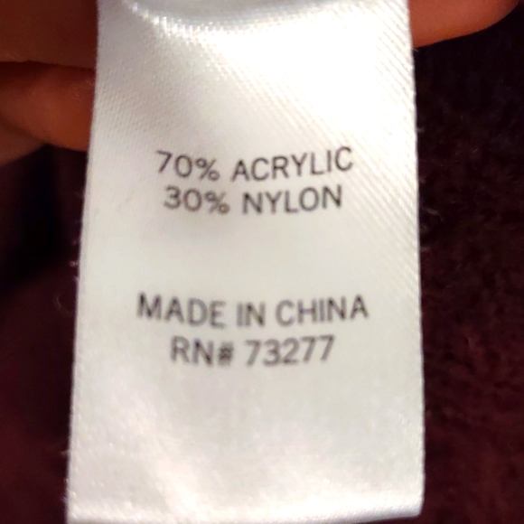 Sonoma Cranberry Purple Soft Cozy Grandma Cardigan Sweater Size M - Picture 5 of 6